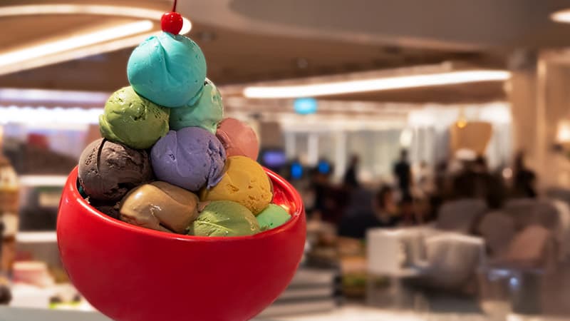 Ice cream sundae at Swensen’s Unlimited Terminal 2